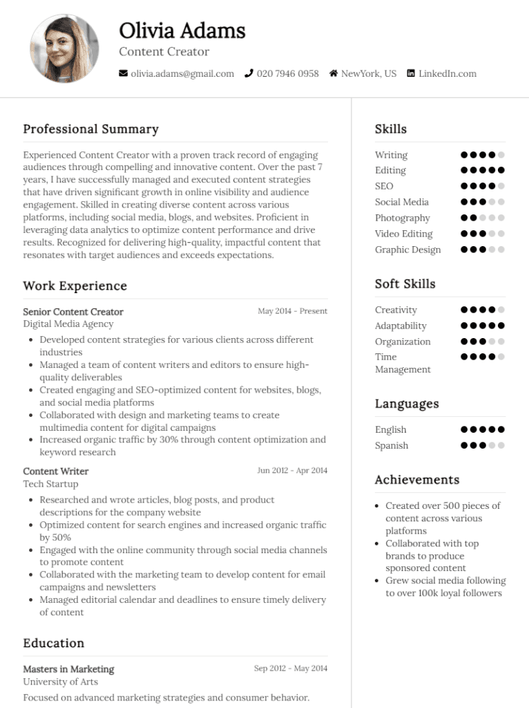 Creative CV Template