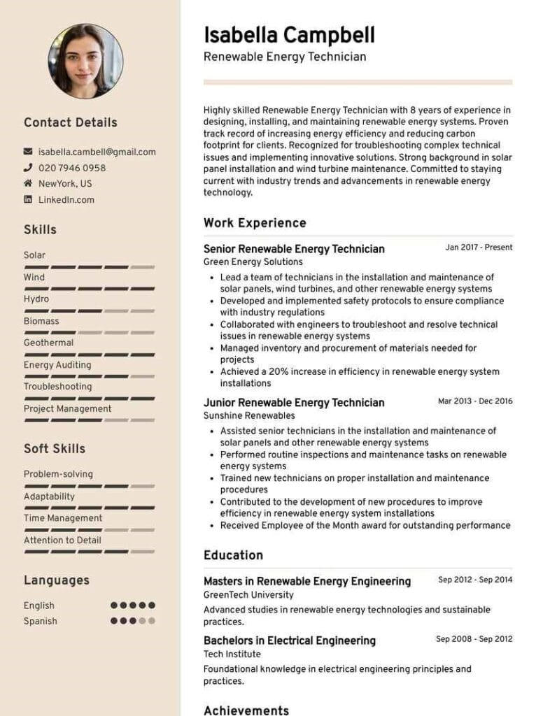 Inspired CV Template