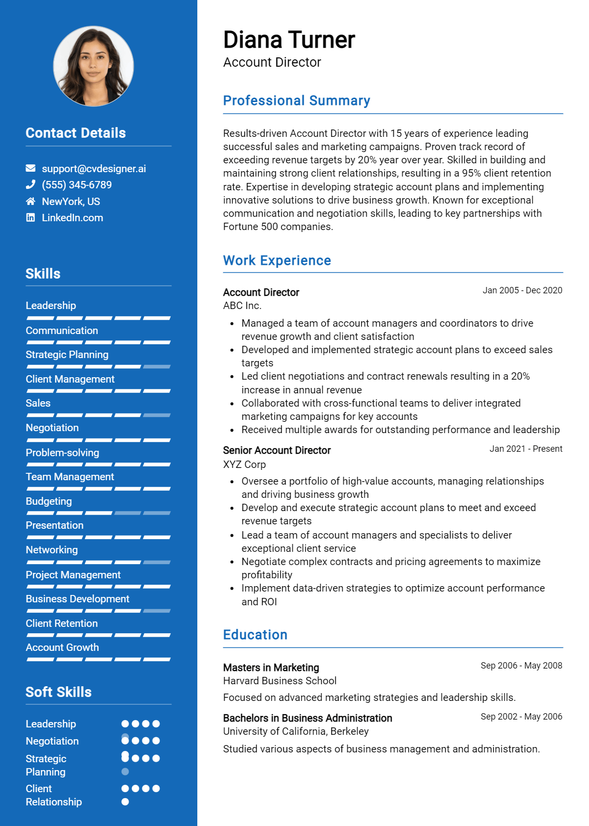 Account Director Resume Example for 2026: Strategies & Templates Preview