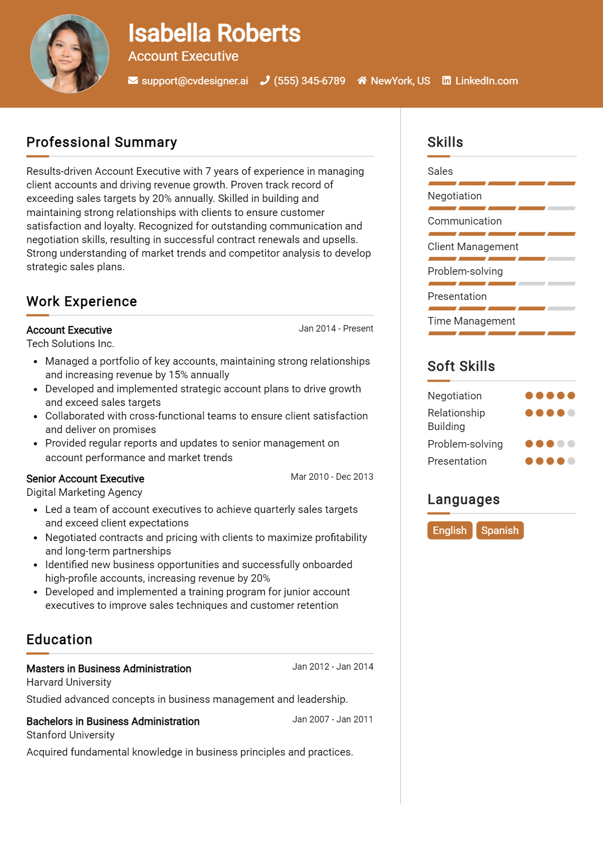 24 Account Executive Resume Examples for 2026: Tips & Templates Preview