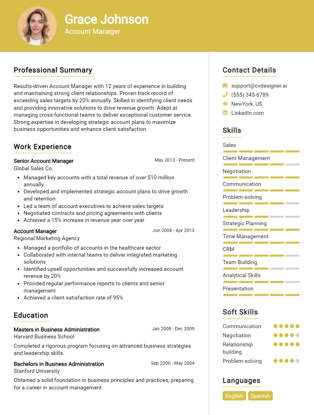 14 Account Manager CV Examples And Templates For 2026 Preview