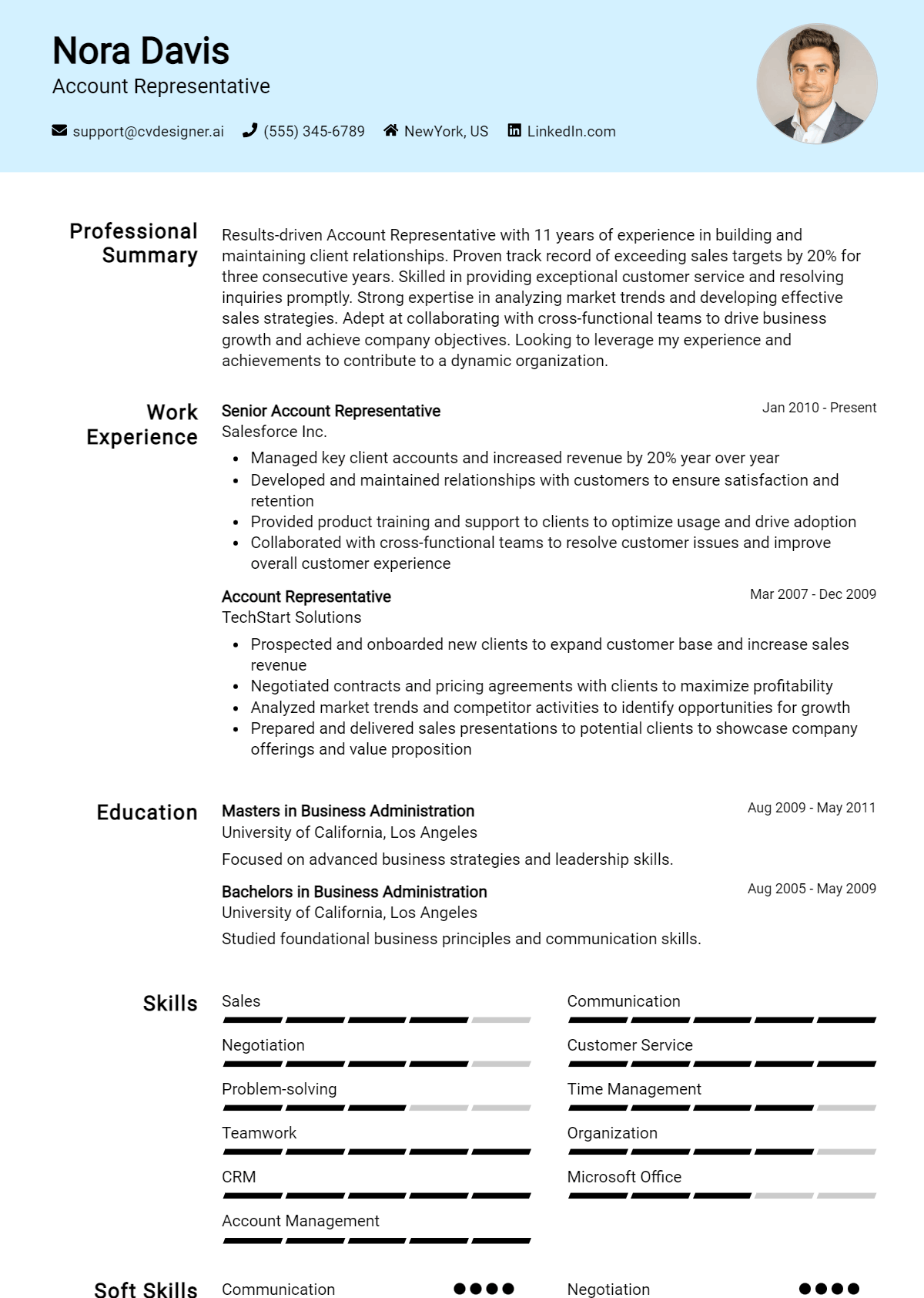 Account Representative Resume Example for 2026: Best Writing Guide Preview