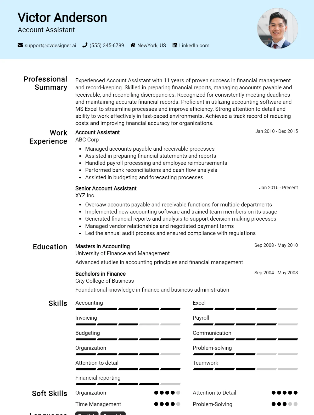 14 Account Assistant CV Examples And Templates For 2026 Preview
