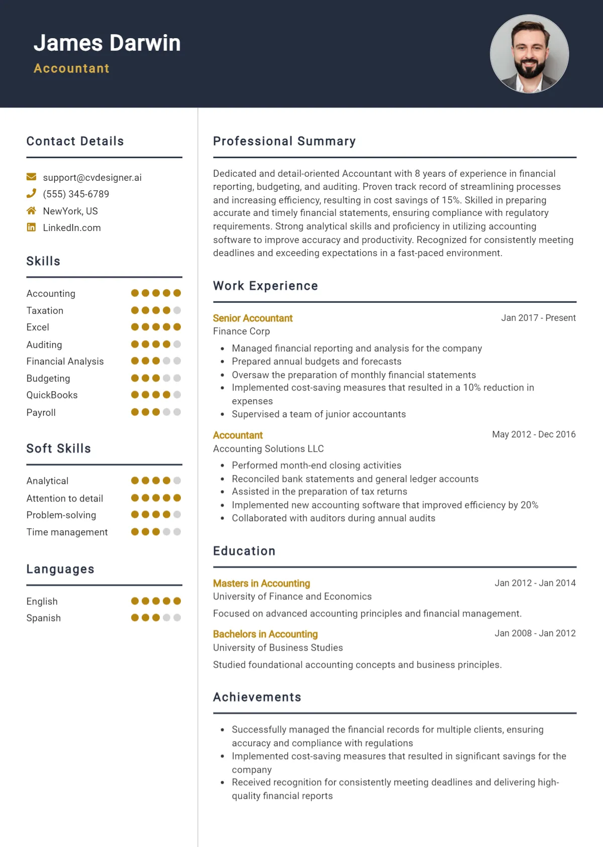 32 Accountant CV Examples And Free Templates for 2026 Preview