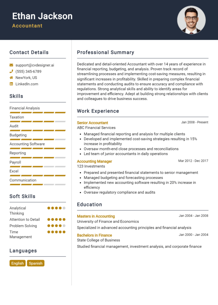 Accountant Resume Example