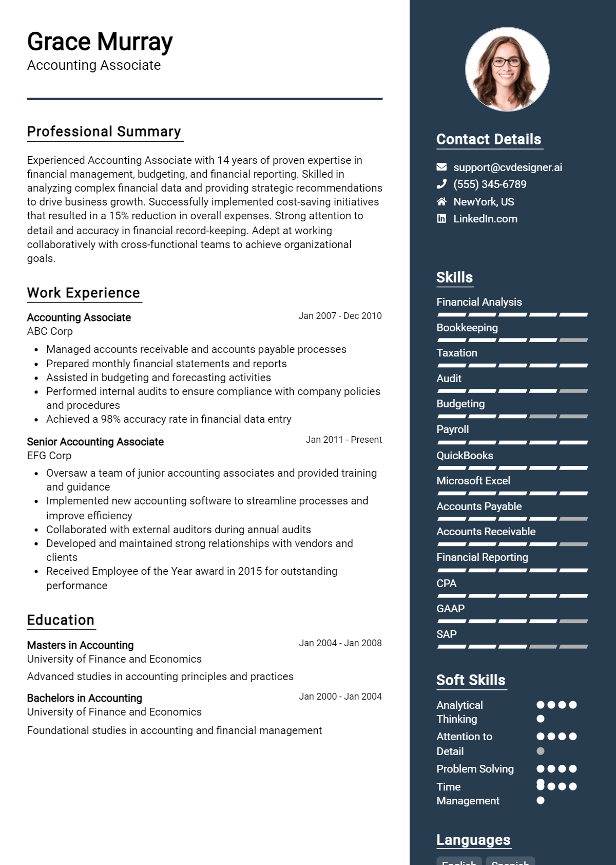 12 Accounting Associate Resume Examples And Templates for 2026 Preview