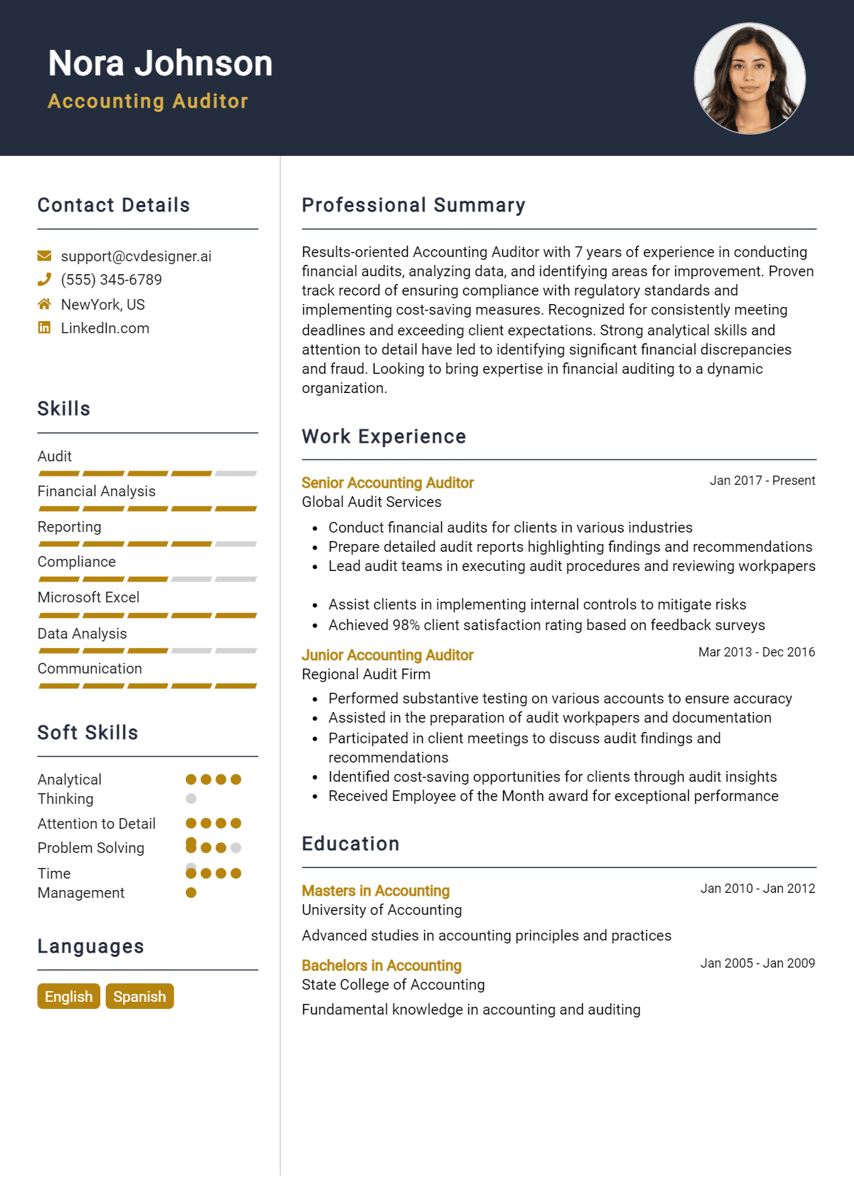 14 Accounting Auditor Resume Examples And Templates for 2026 Preview