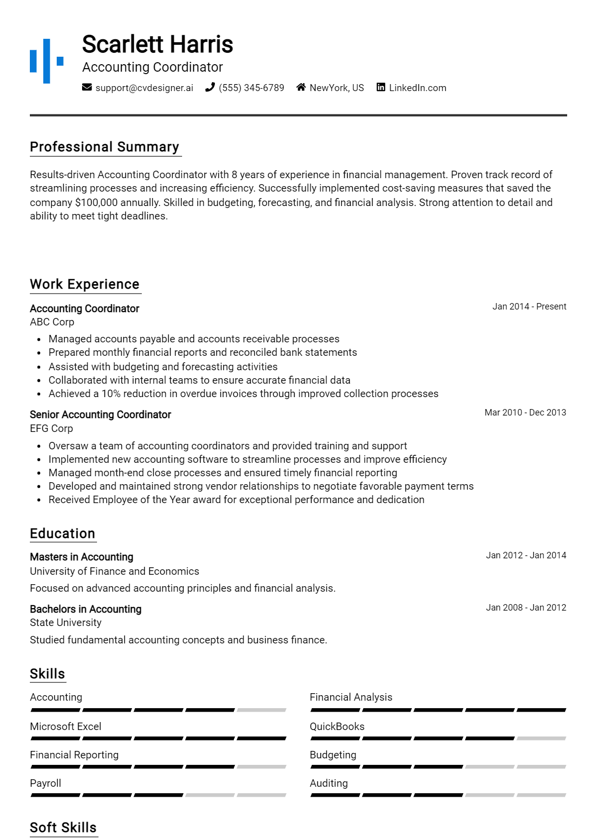 12 Accounting Coordinator Resume Examples And Templates for 2026 Preview
