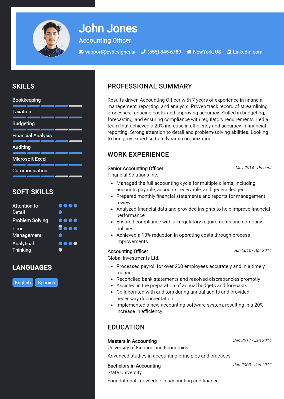 14 Accounting Officer Resume Examples And Templates for 2026 Preview