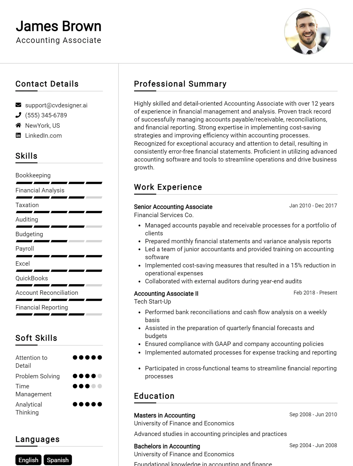 Accounting Associate CV Example For 2026: Strategies & Templates Preview
