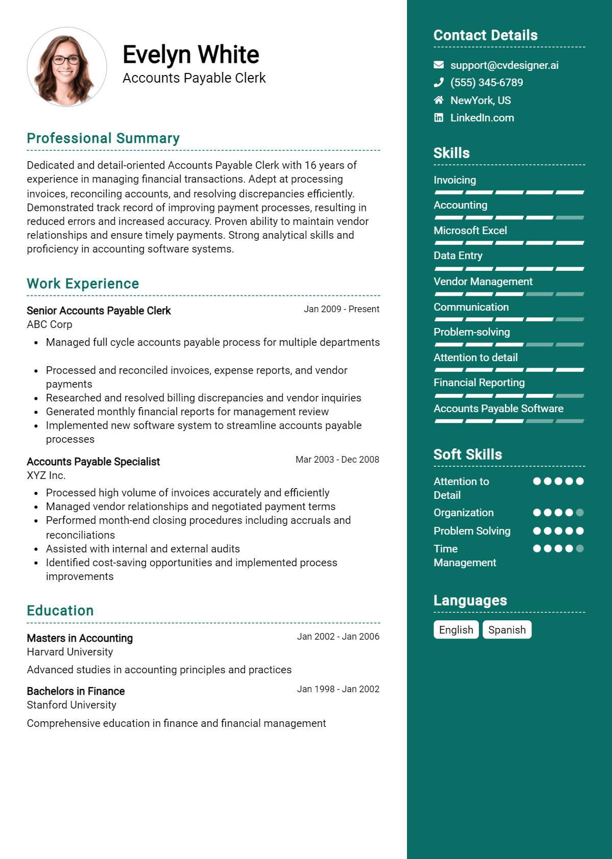 6 Accounts Payable Clerk Resume Examples for 2026: Best Formatting Tips Preview