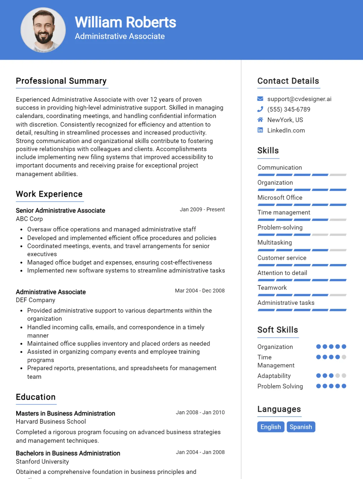 15 Administrative Associate CV Examples And Templates For 2026 Preview