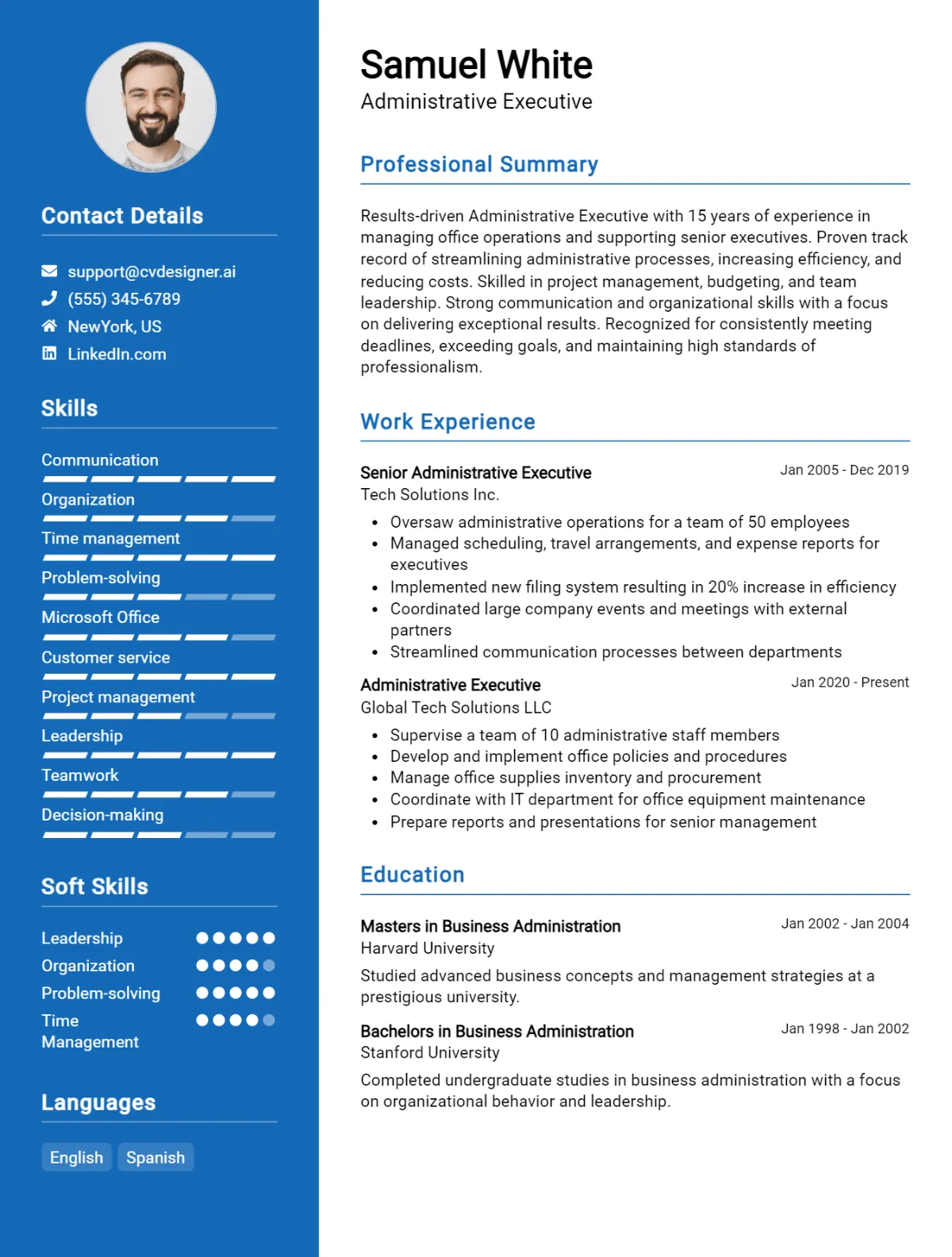 14 Administrative Executive CV Examples And Templates For 2026 Preview