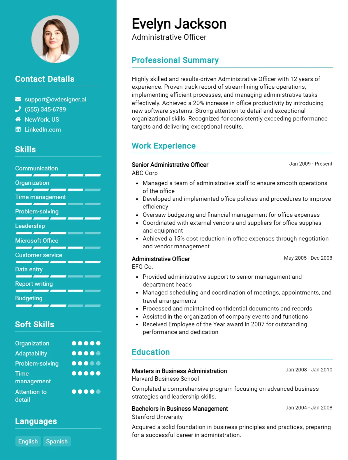 16 Administrative Officer CV Examples And Templates For 2026 Preview