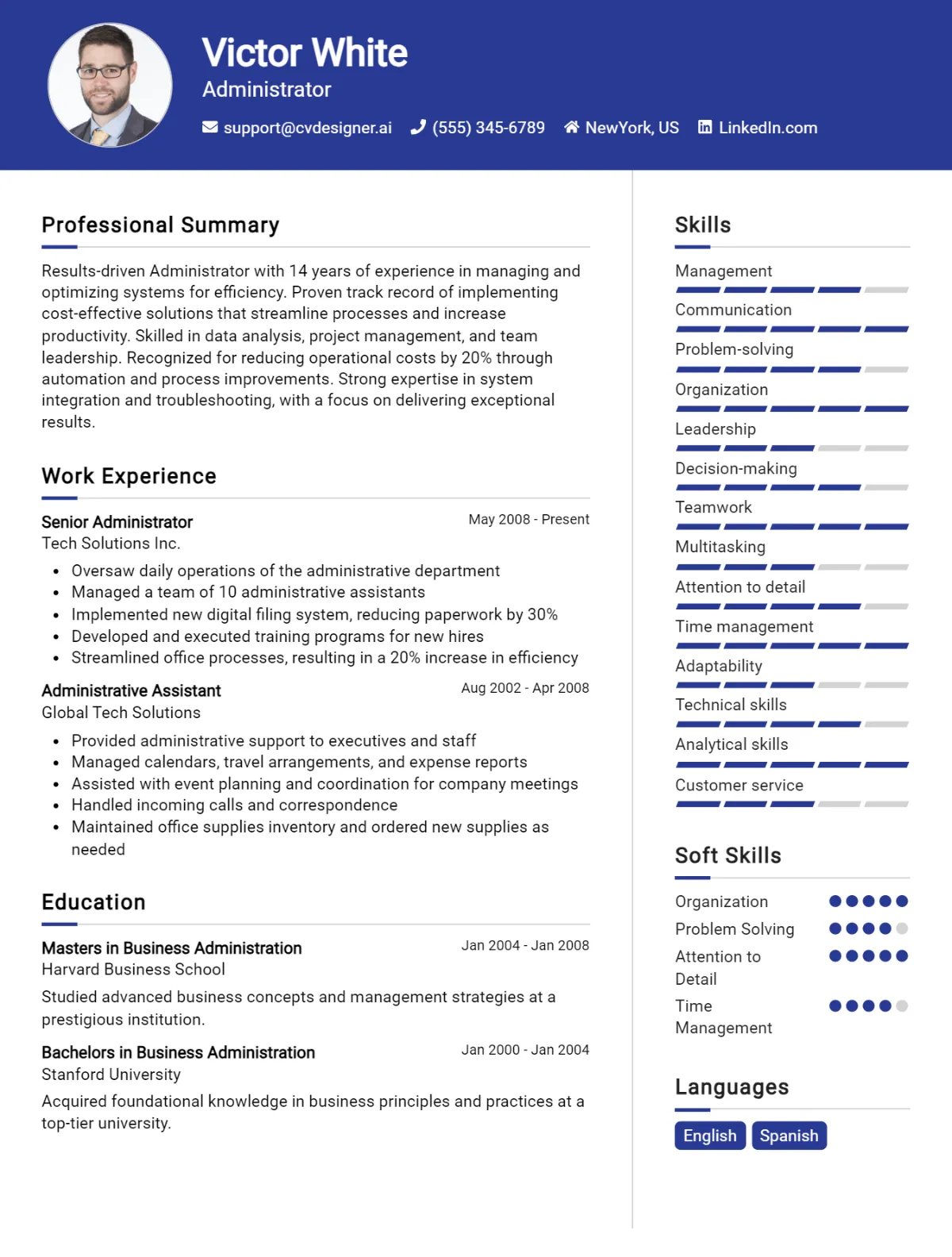 12 Administrator CV Examples And Templates For 2026 Preview