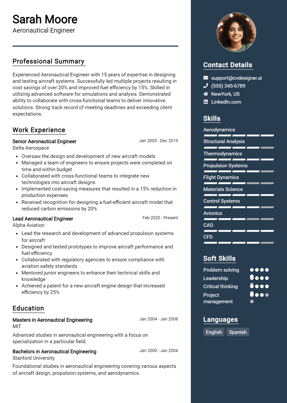 Aeronautical Engineer Resume Example for 2026: Best Writing Guide Preview