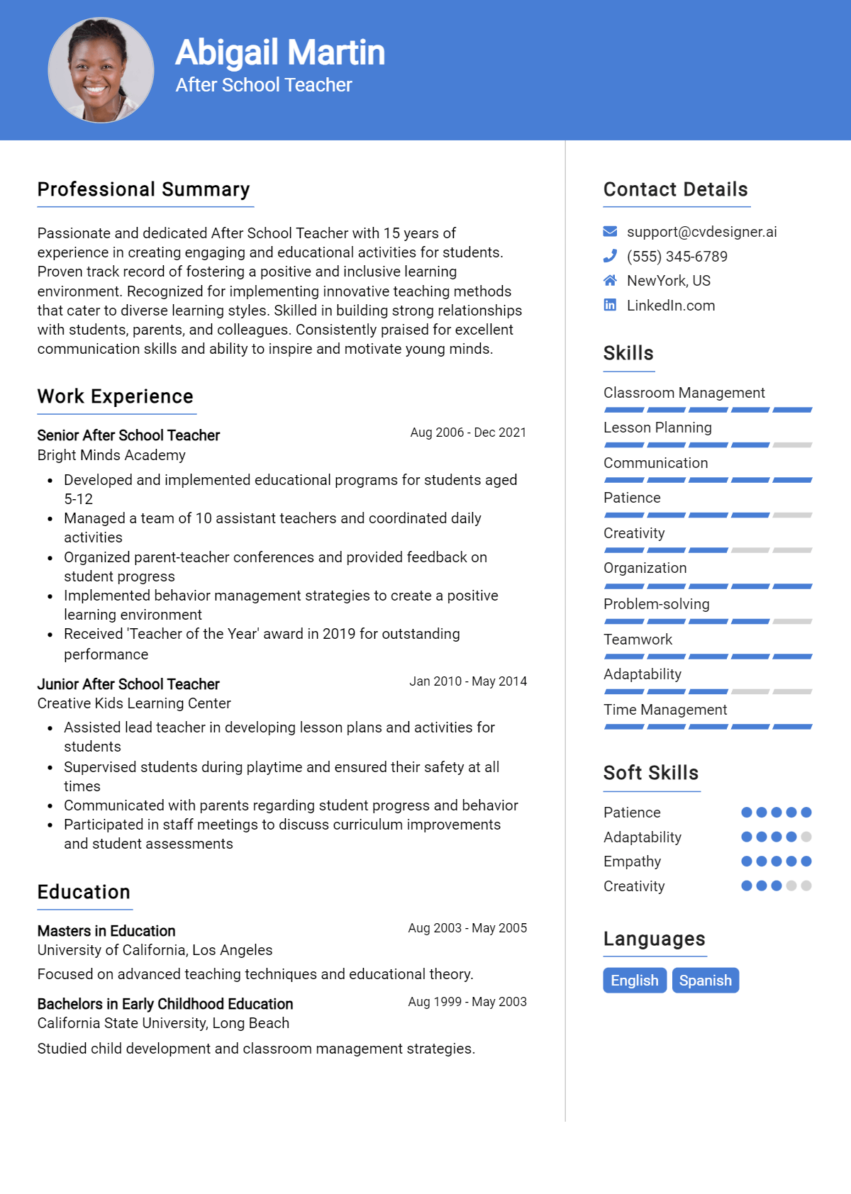 After School Teacher Resume Example for 2026: Best Tips & Templates Preview