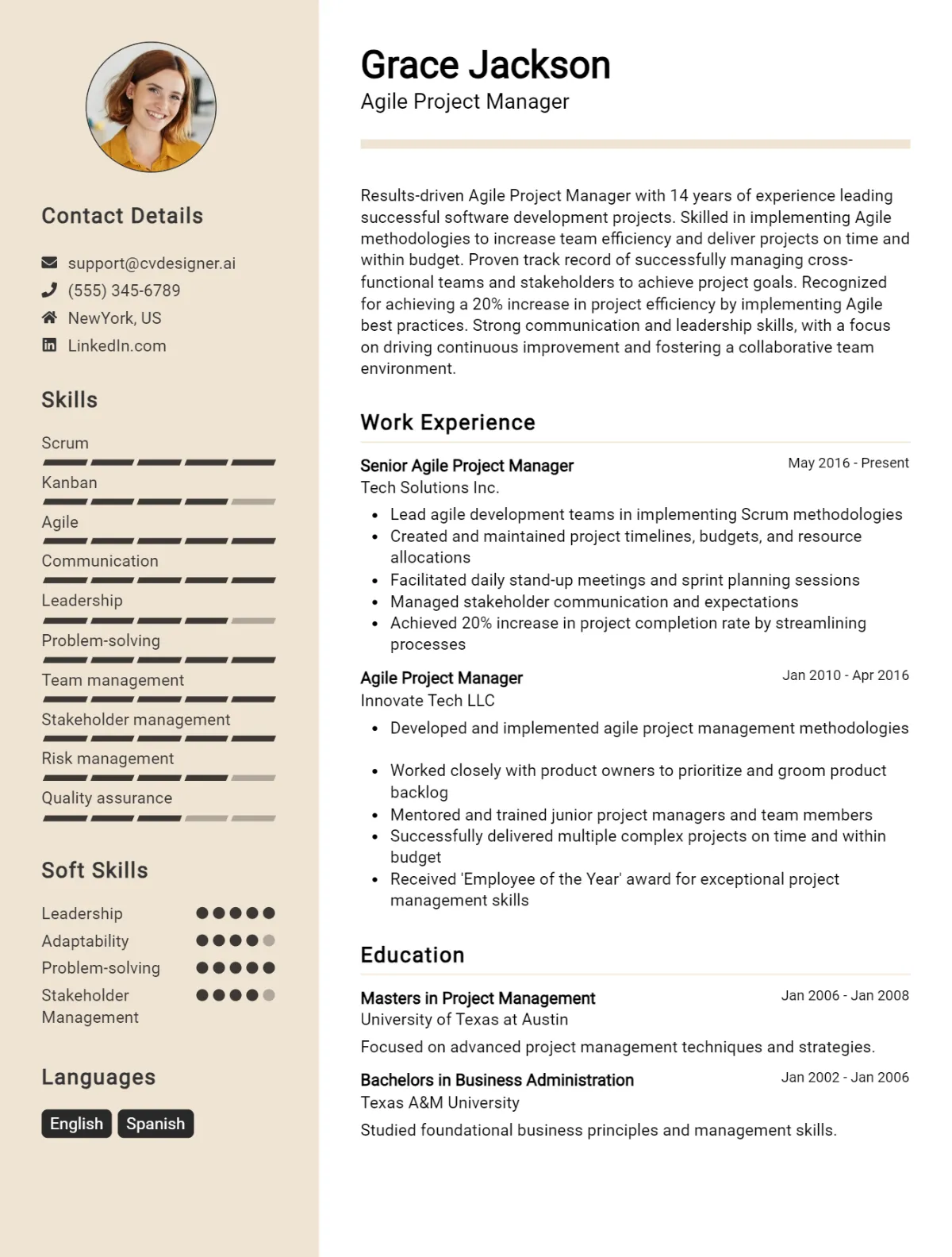 Agile Project Manager CV Example For 2026: How to Craft a Winning CV Preview