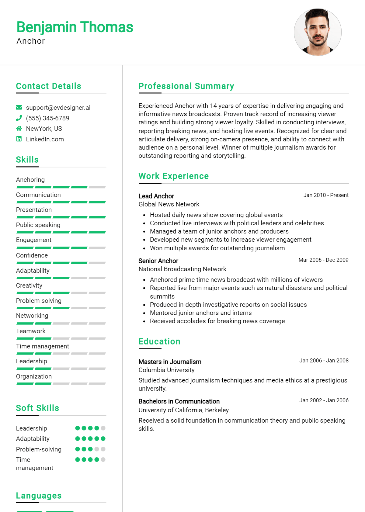 Anchor Resume Example for 2026: Top Templates Preview