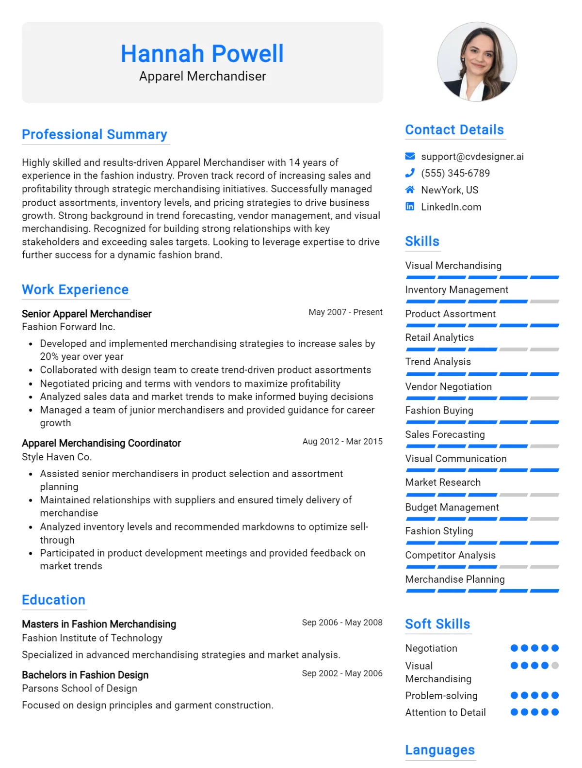 Apparel Merchandiser CV Example For 2026: Ultimate Guide Preview