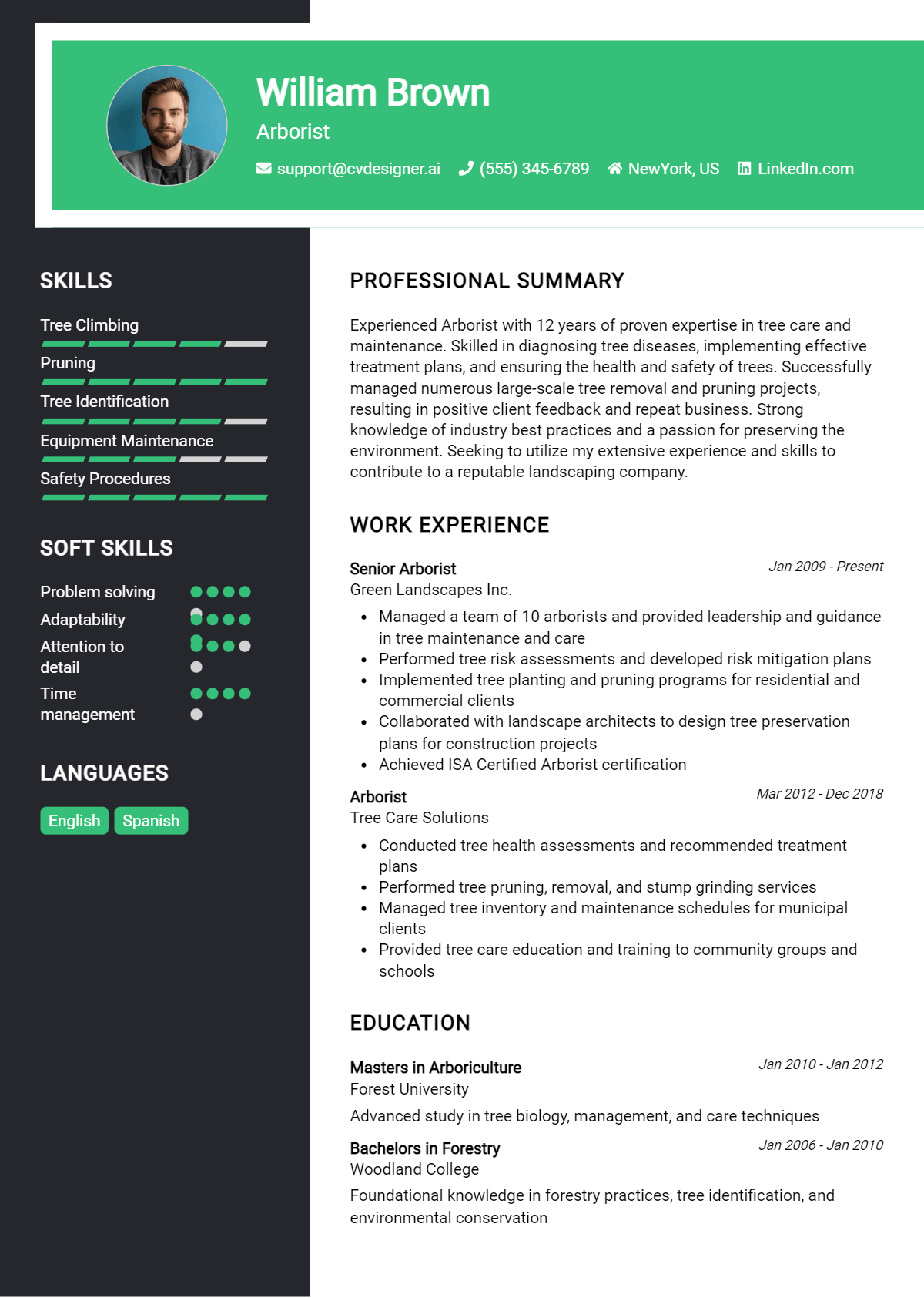 Arborist Resume Example for 2026: Ultimate Guide Preview