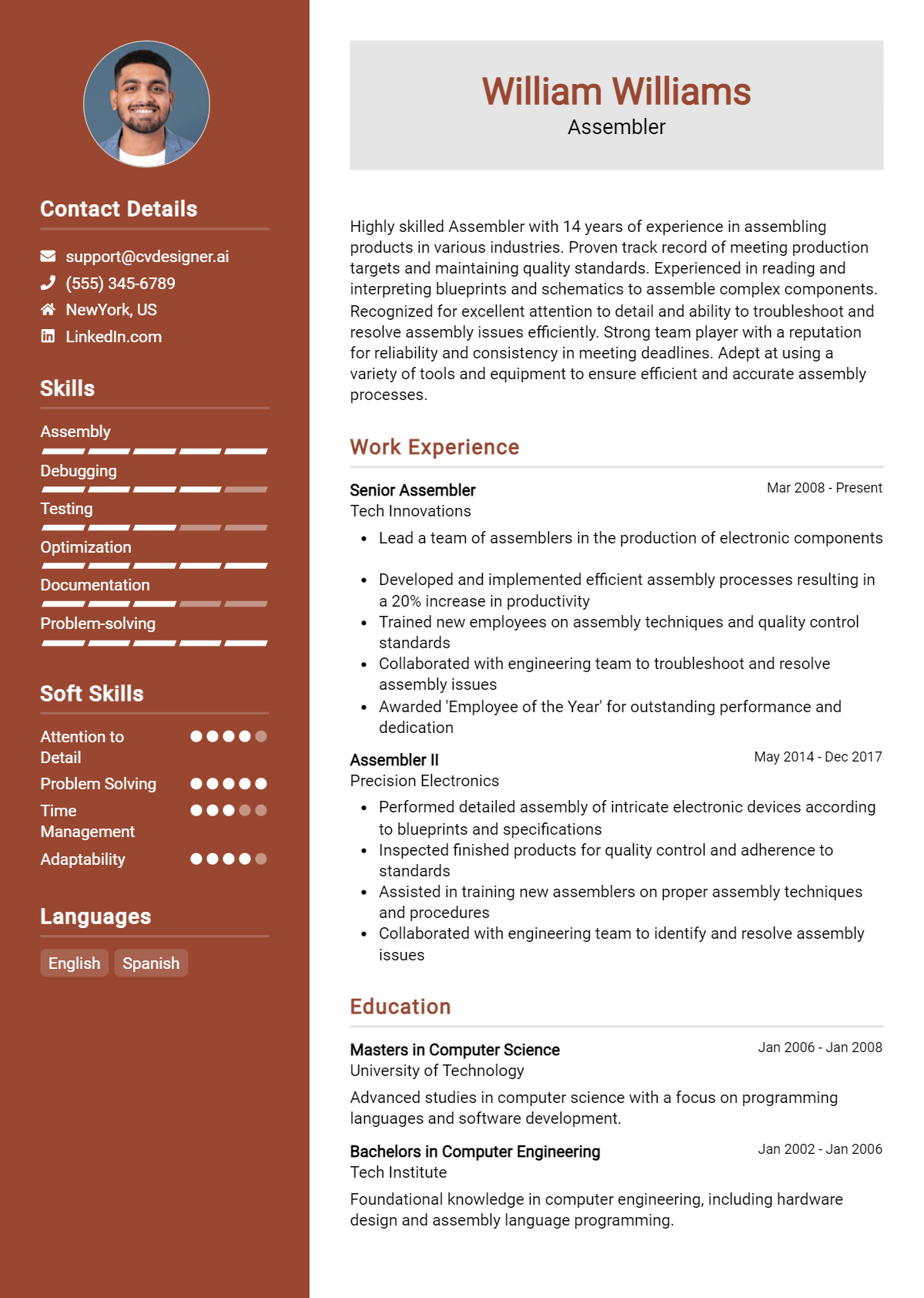 Assembler Resume Example for 2026: Examples & Free Templates Preview