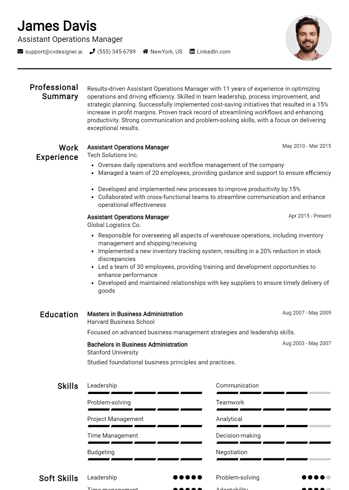 16 Assistant Operations Manager Resume Examples for 2026: Top Templates Preview