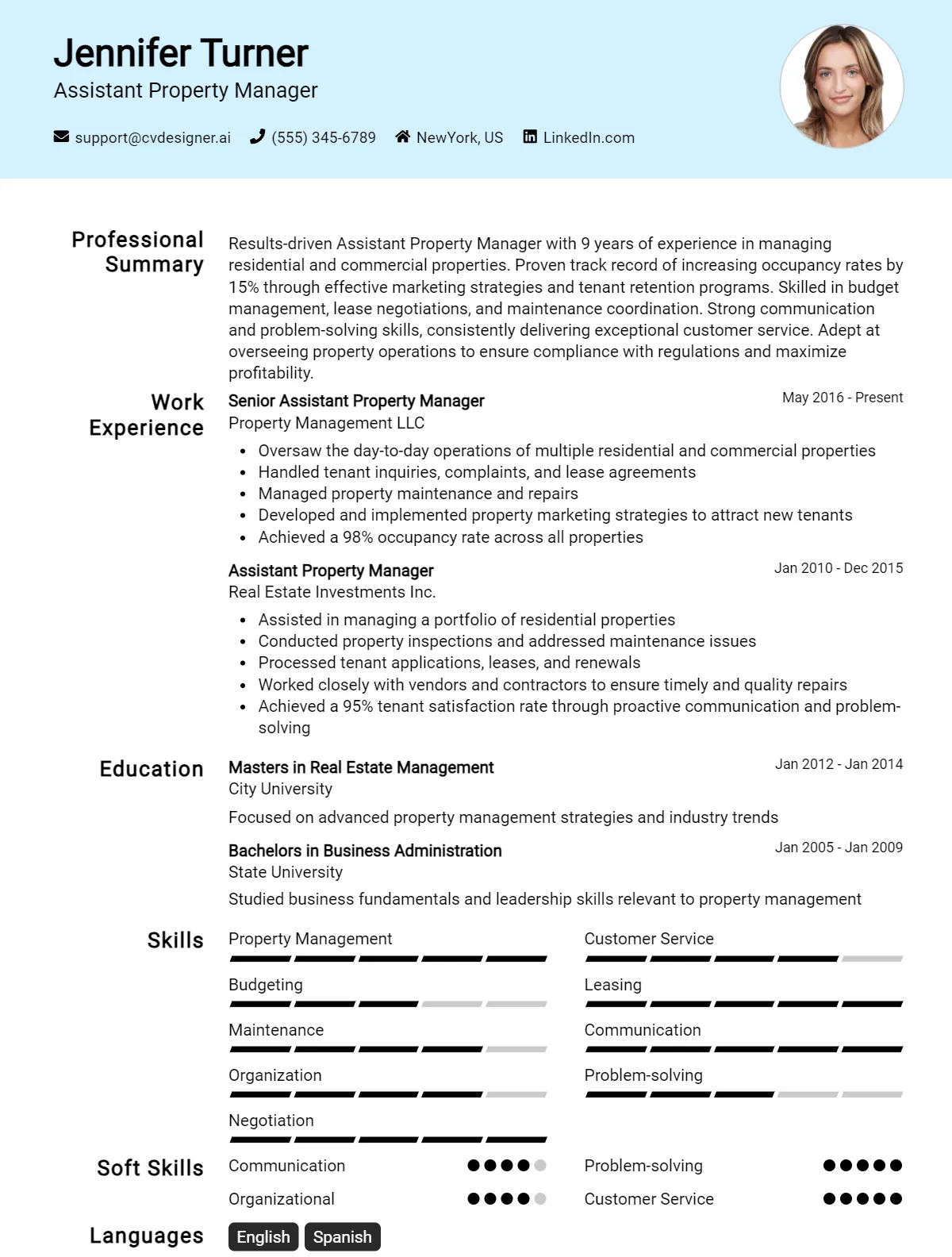 Assistant Property Manager CV Example For 2026: Top Tips & Samples Preview