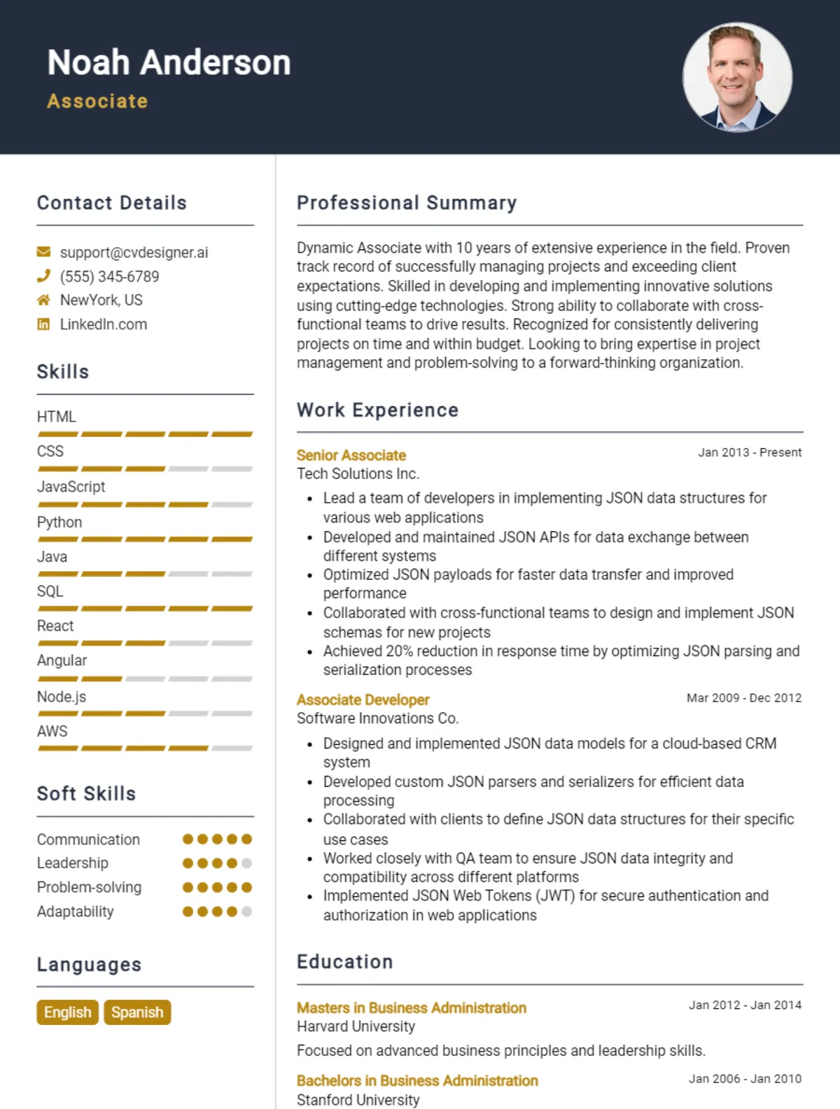 Associate CV Example For 2026: Samples & Best Practices Preview
