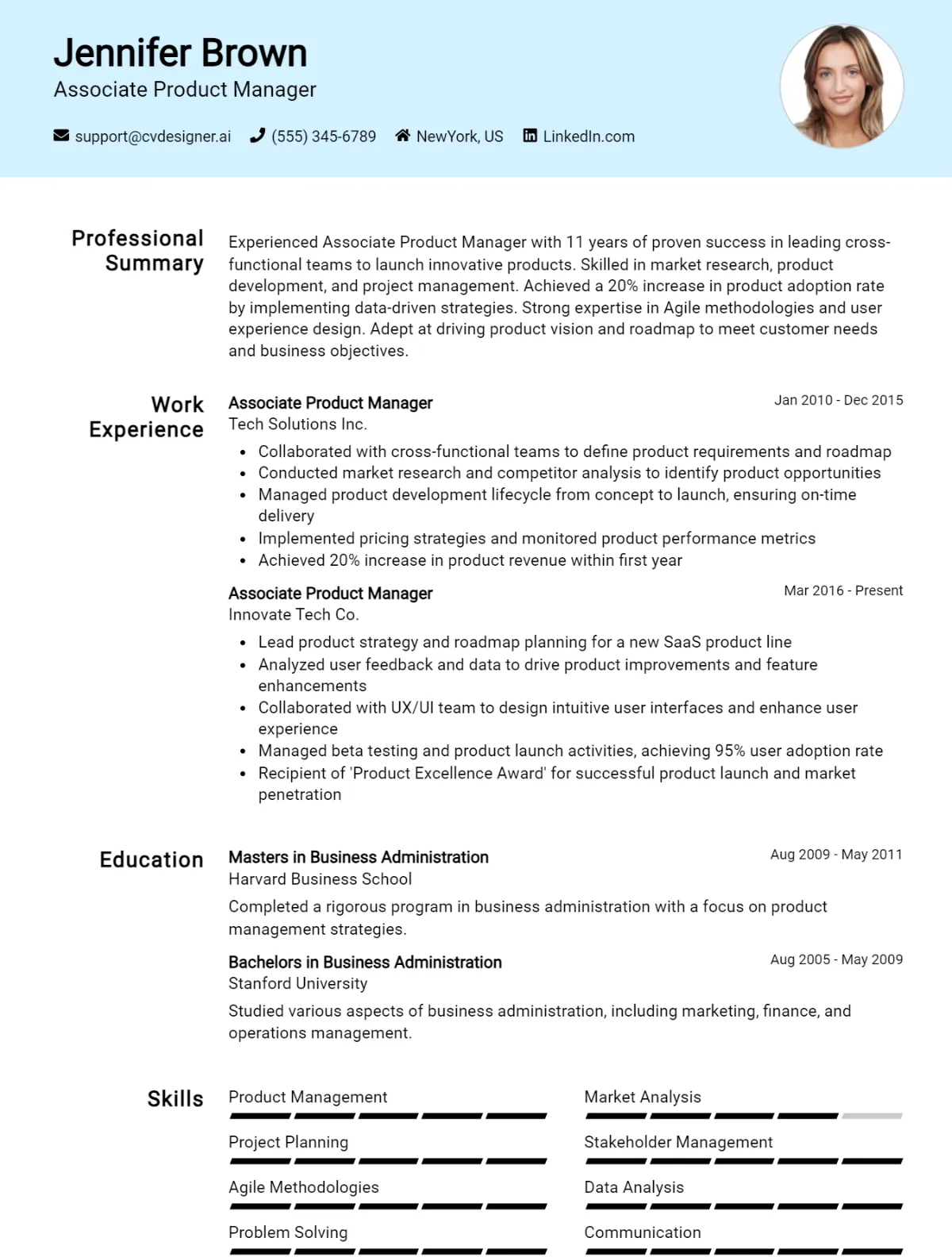 Associate Product Manager CV Example For 2026: Best Formatting Tips Preview