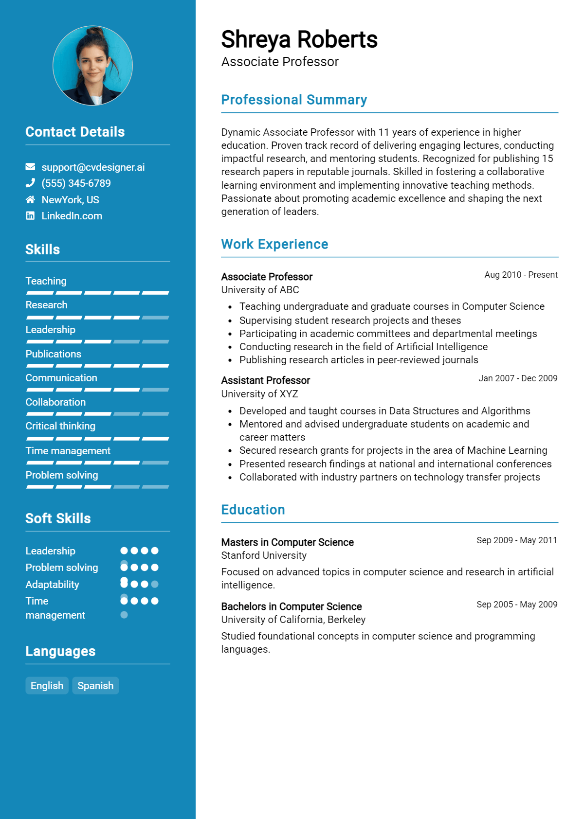 Associate Professor Resume Example for 2026: How to Craft a Winning CV Preview