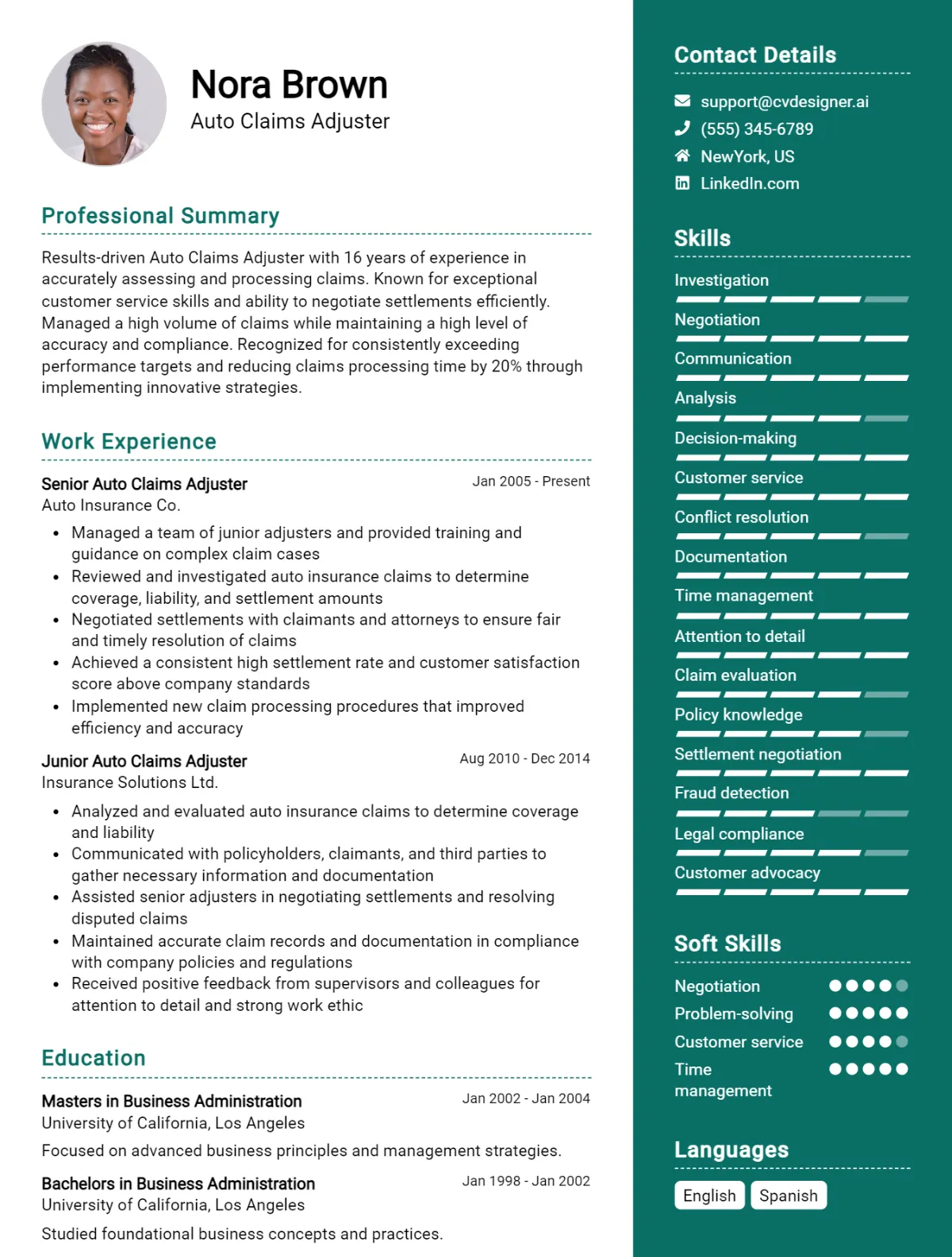 Auto Claims Adjuster CV Example For 2026: How to Craft a Winning CV Preview