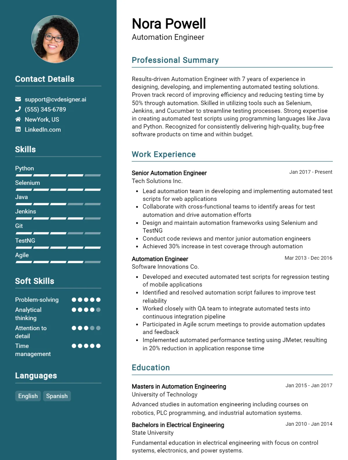 Automation Engineer CV Example For 2026: Strategies & Templates Preview