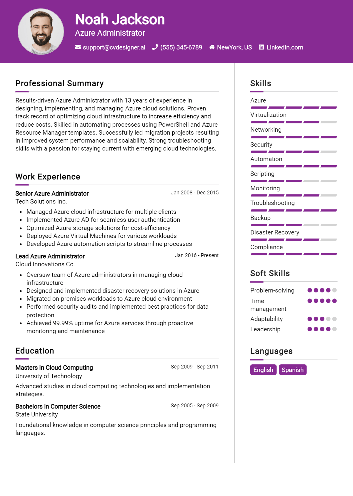 10 Azure Administrator Resume Examples for 2026: Effective Tips Preview