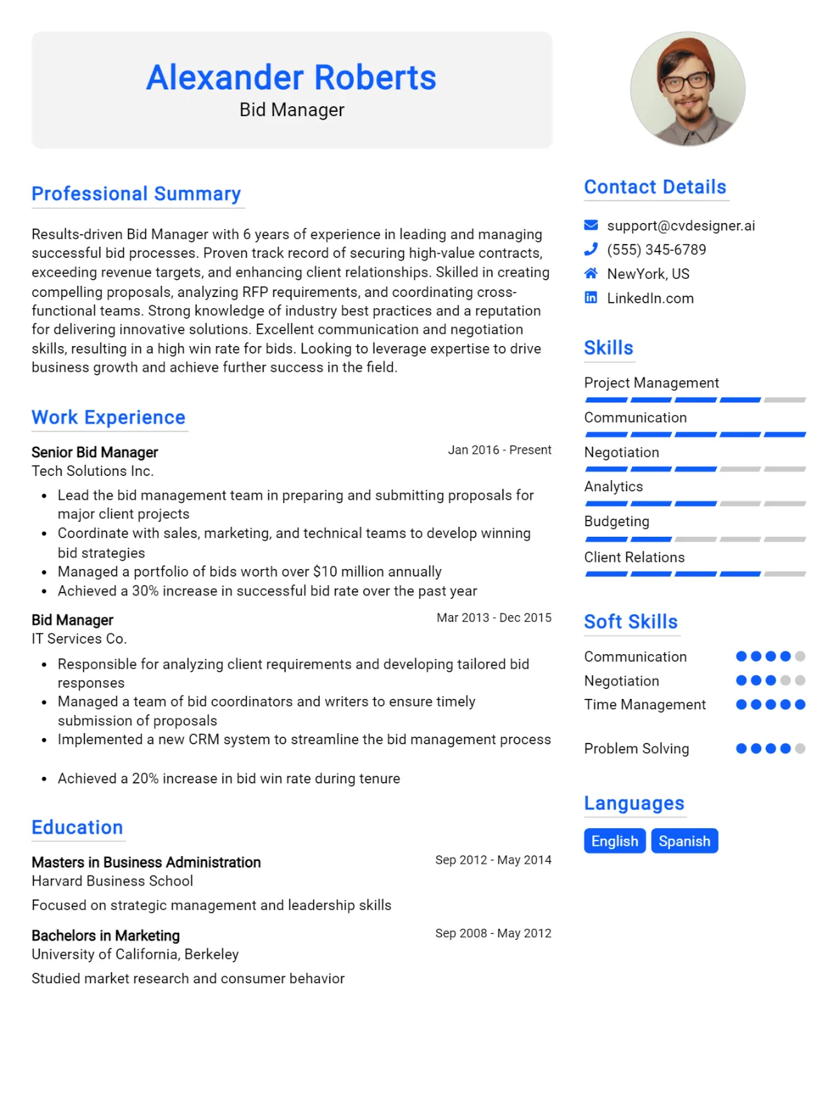 Bid Manager CV Example For 2026: Top Tips & Samples Preview