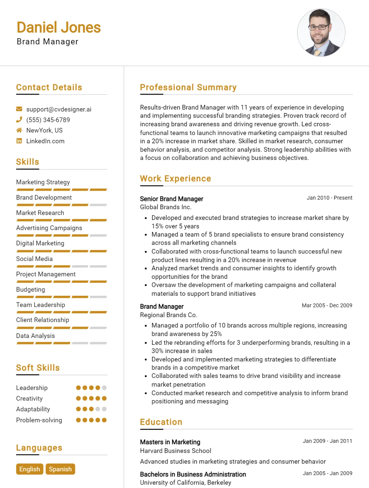Brand Manager CV Example For 2026: Proven Tips & Templates Preview