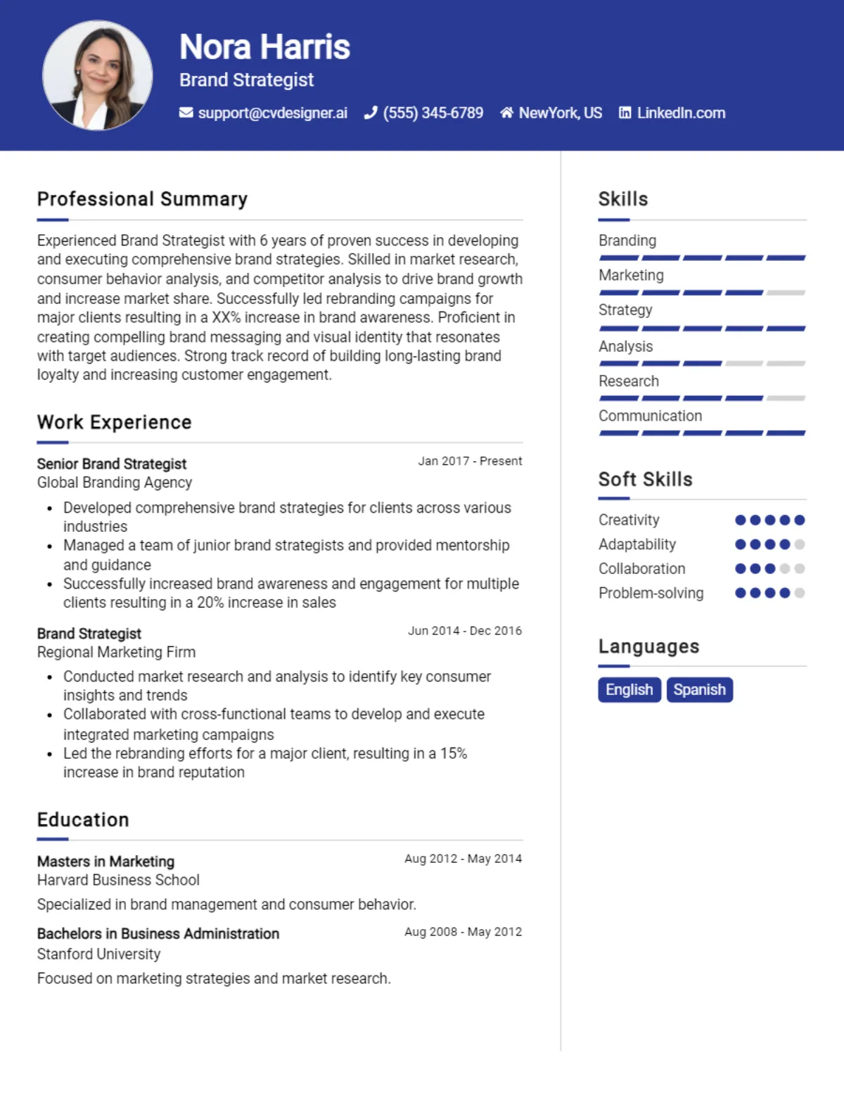 Brand Strategist CV Example For 2026: Tips to Stand Out Preview