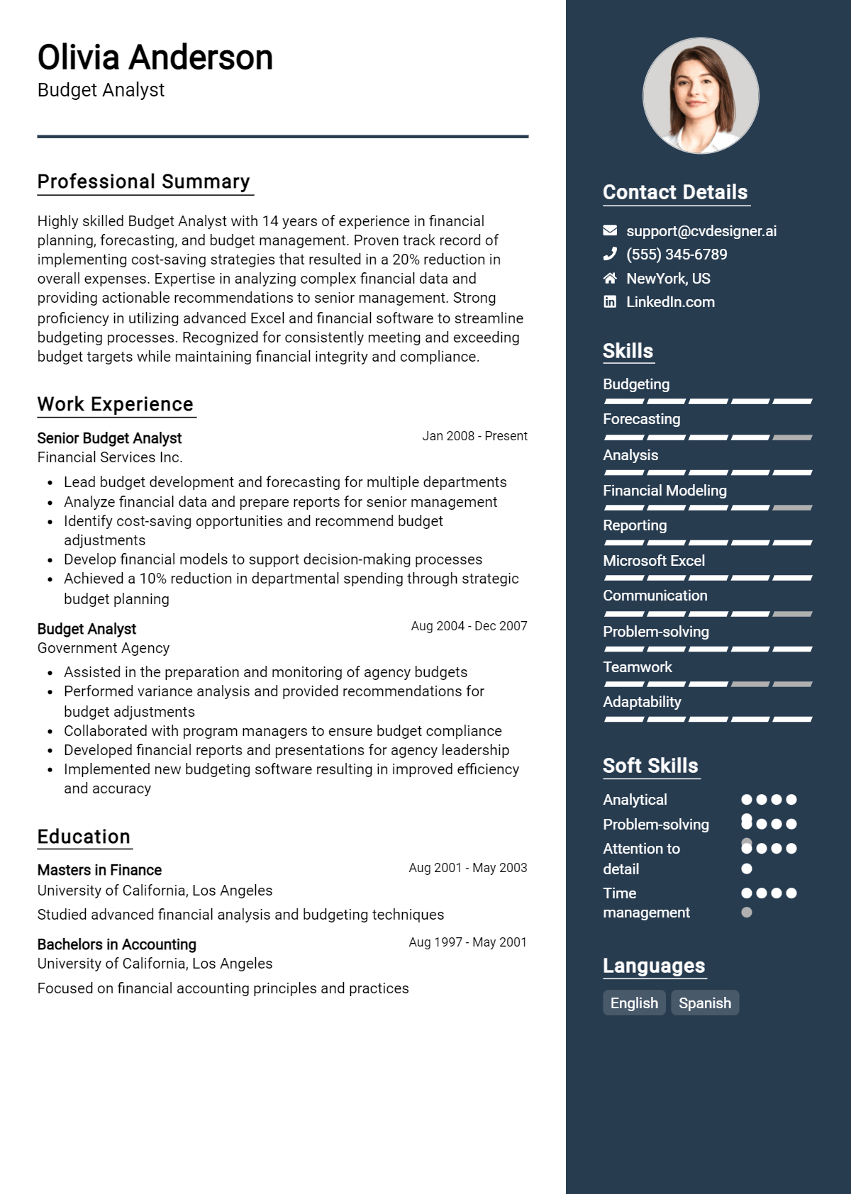 Budget Analyst Resume Example for 2026: Tips to Stand Out Preview