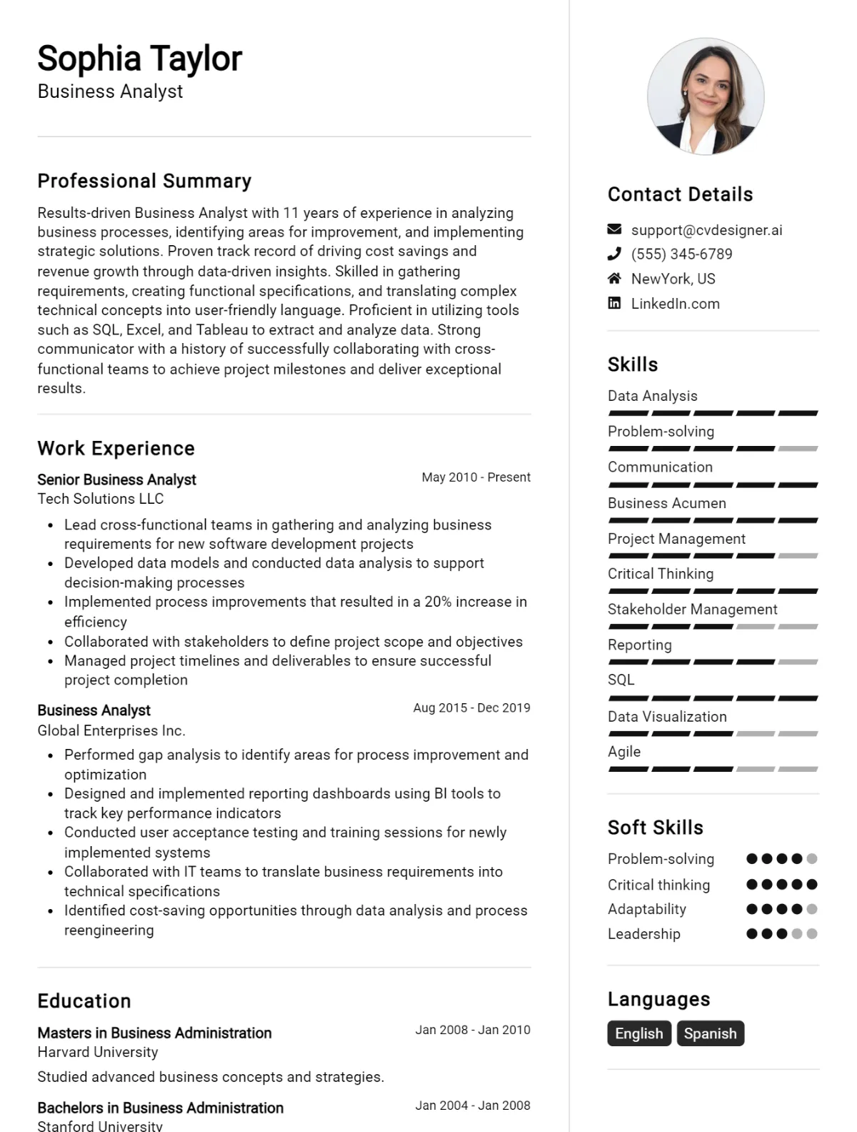 10 Business Analyst CV Examples And Templates For 2026 Preview