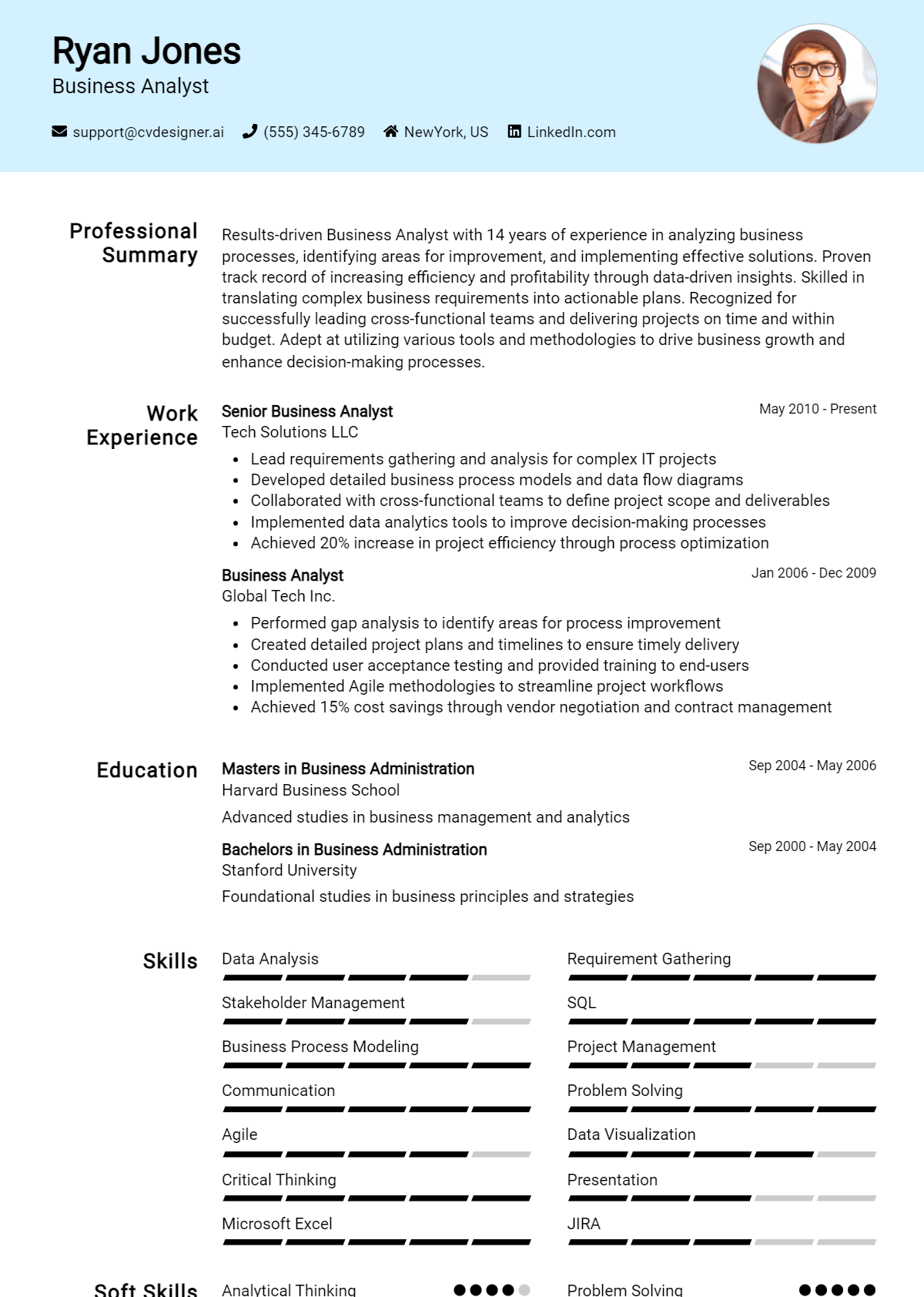 Business Analyst Resume Example for 2026: Free Guide Preview