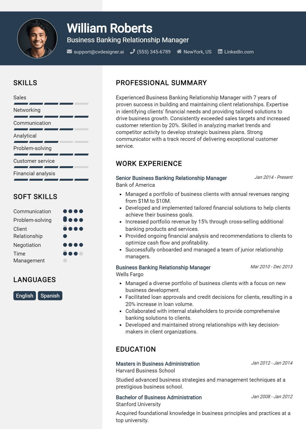 12 Business Banking Relationship Manager Resume Examples for 2026 Preview