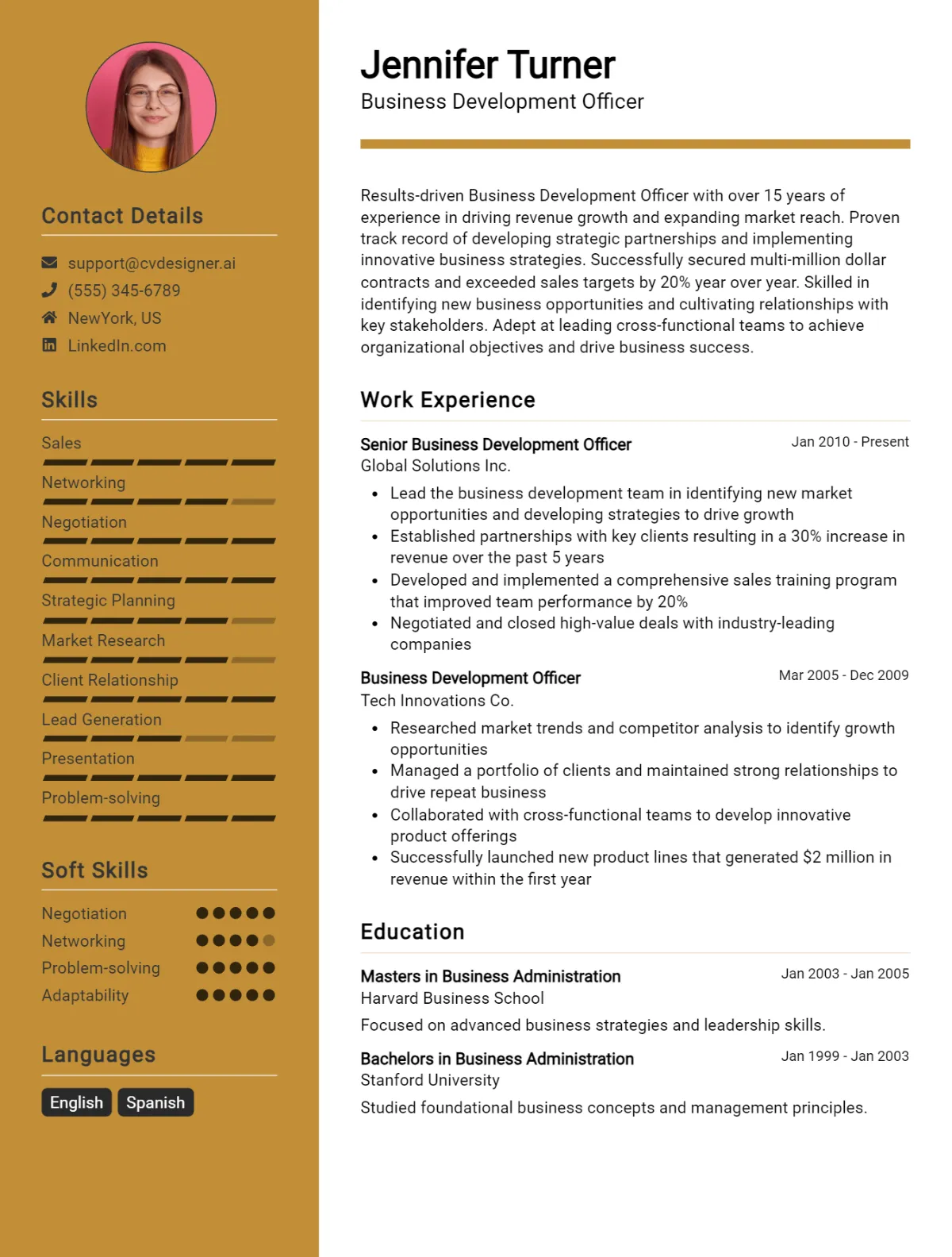 Business Development Officer CV Example For 2026: Best Tips & Templates Preview