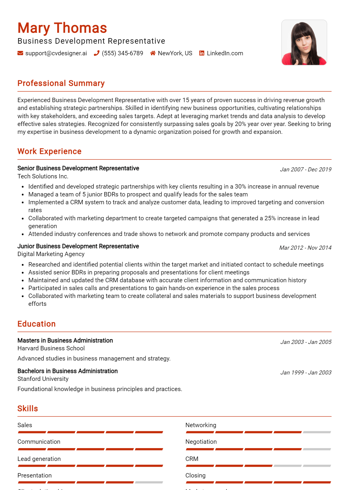 7 Business Development Representative Resume Examples for 2026: Free Templates Preview