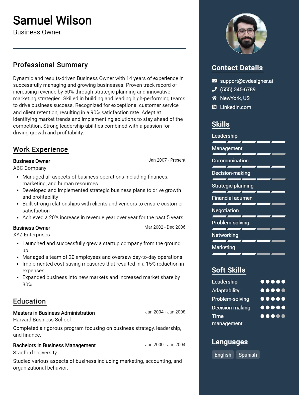 Business Owner CV Example For 2026: Tips to Stand Out Preview