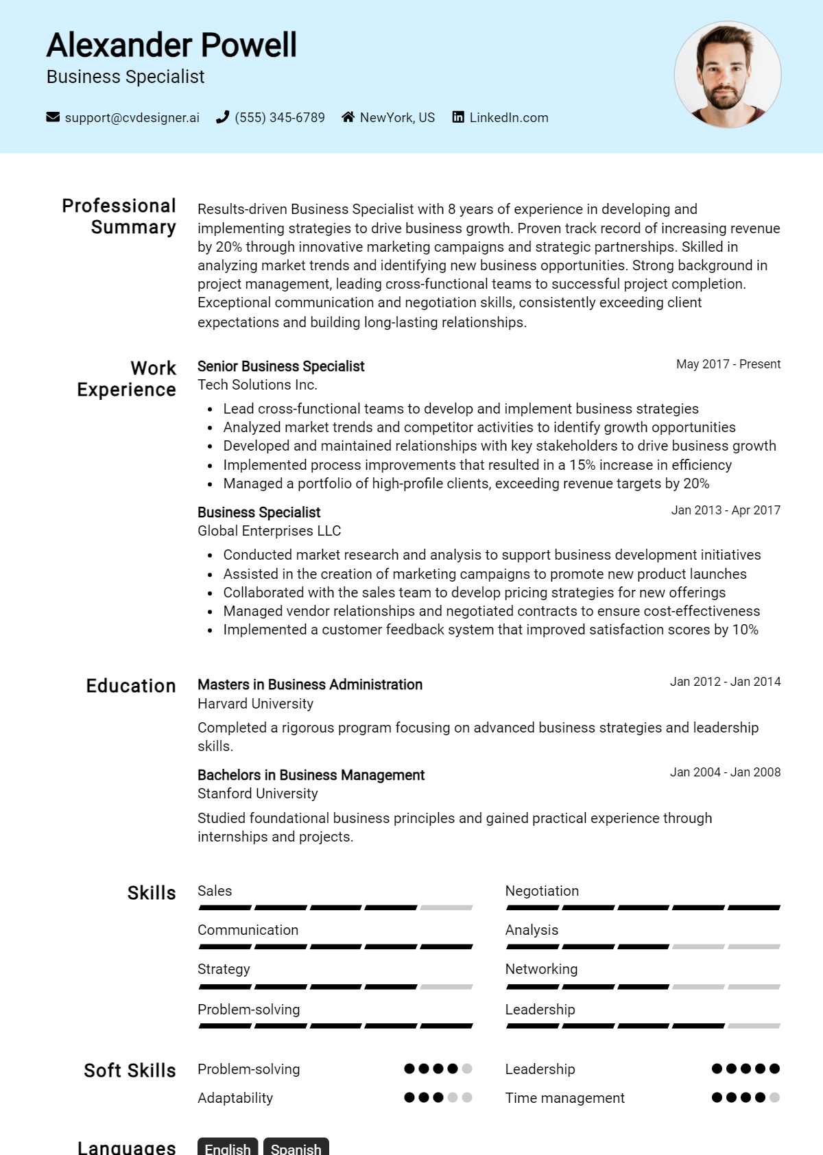 6 Business Specialist Resume Examples for 2026: Top Templates Preview