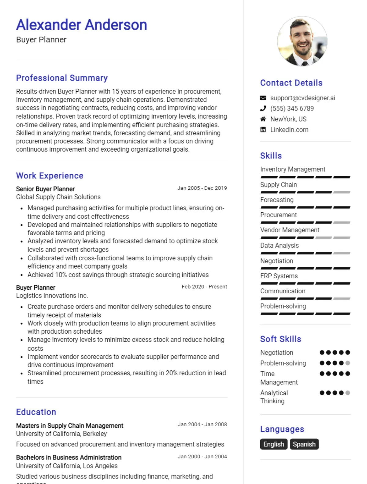 Buyer Planner CV Example For 2026: Best Formatting Tips Preview