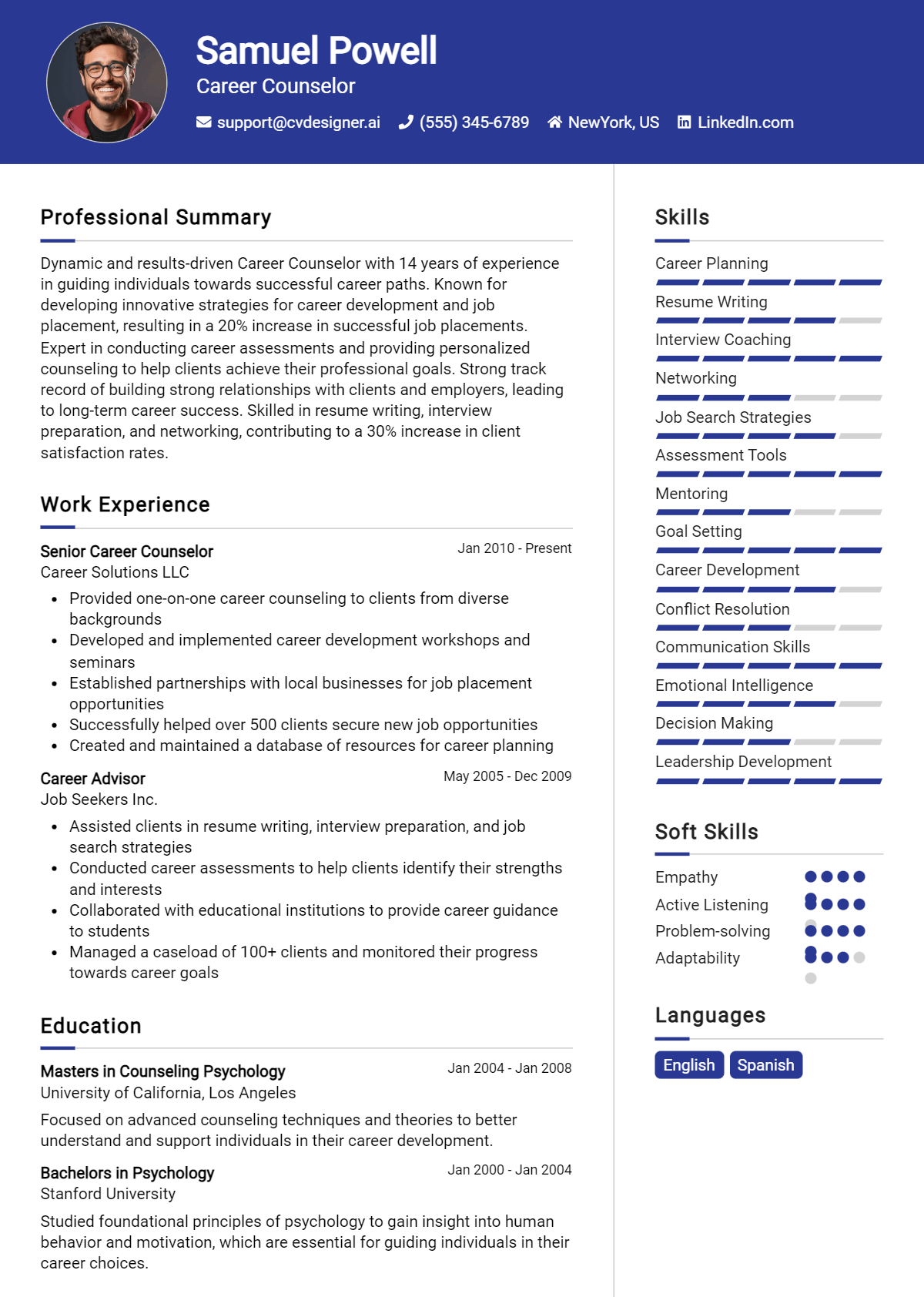 Career Counselor Resume Example for 2026: How to Craft a Winning CV Preview