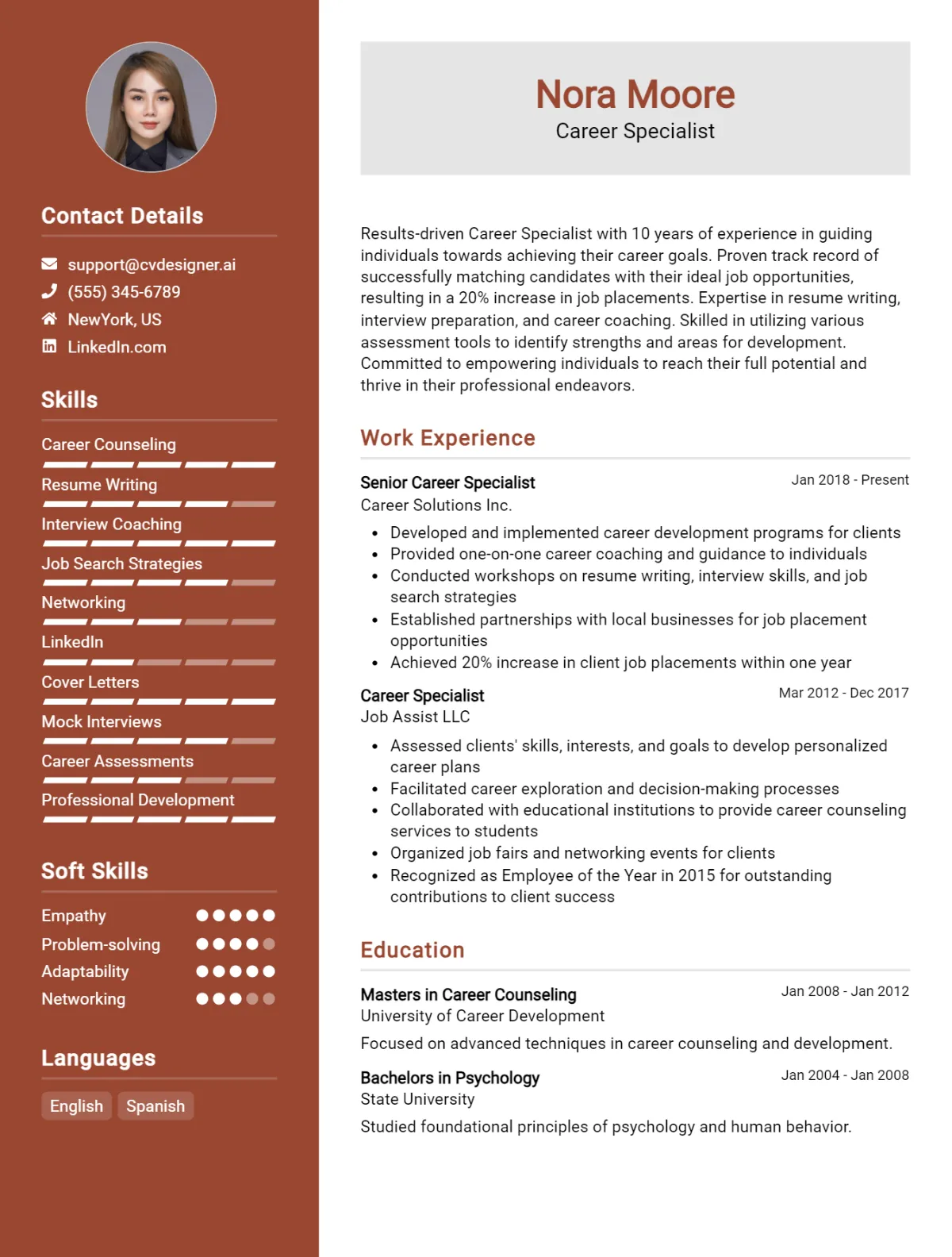 Career Specialist CV Example For 2026: Effective CV Writing Tips Preview