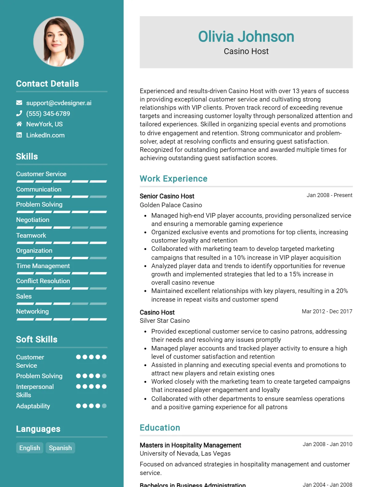 Casino Host CV Example For 2026: Strategies & Templates Preview