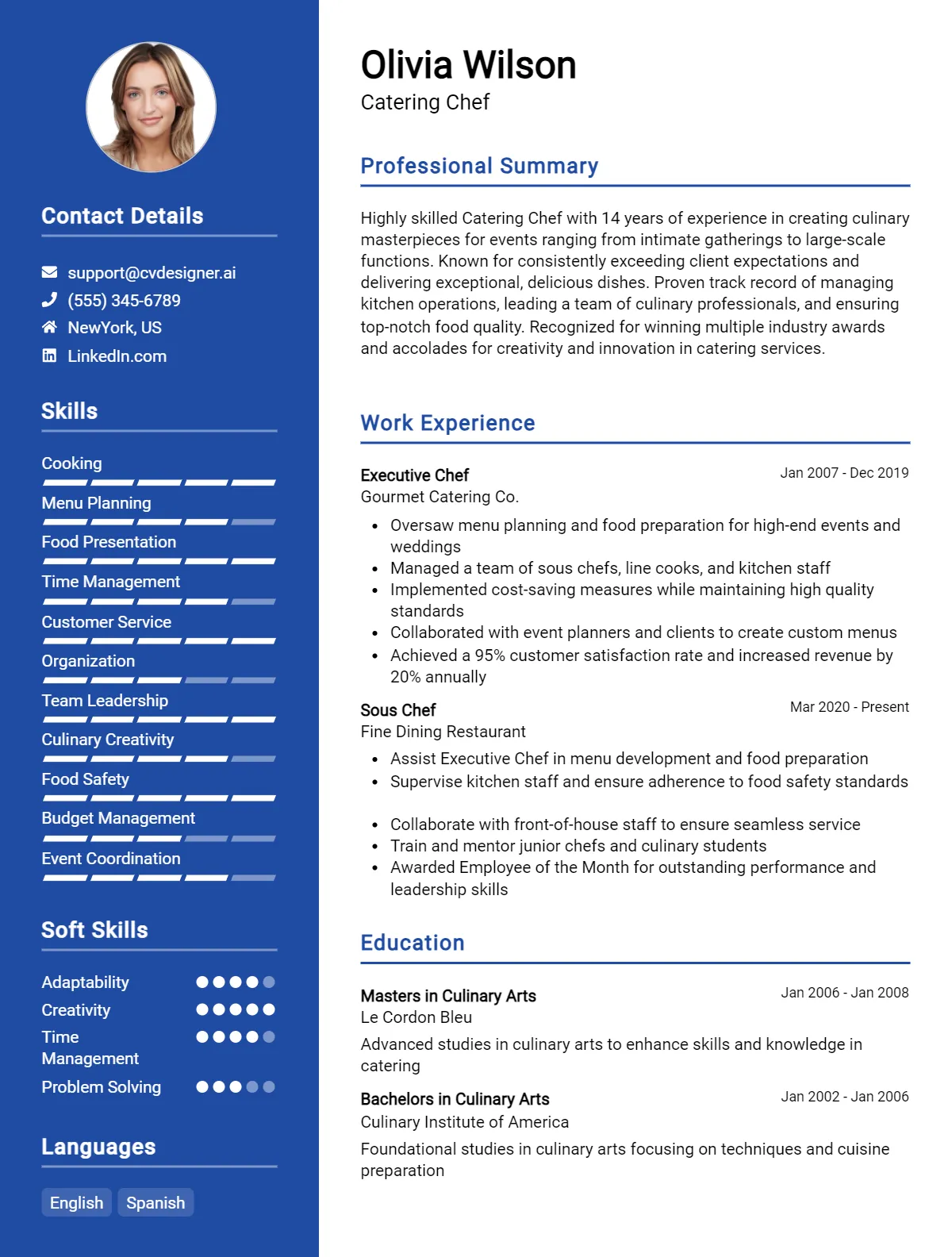 Catering Chef CV Example For 2026: Tips to Stand Out Preview